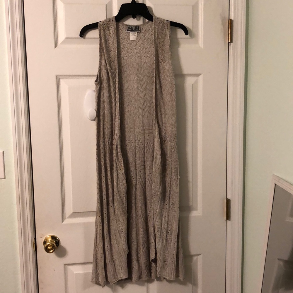 Long cardigan vest